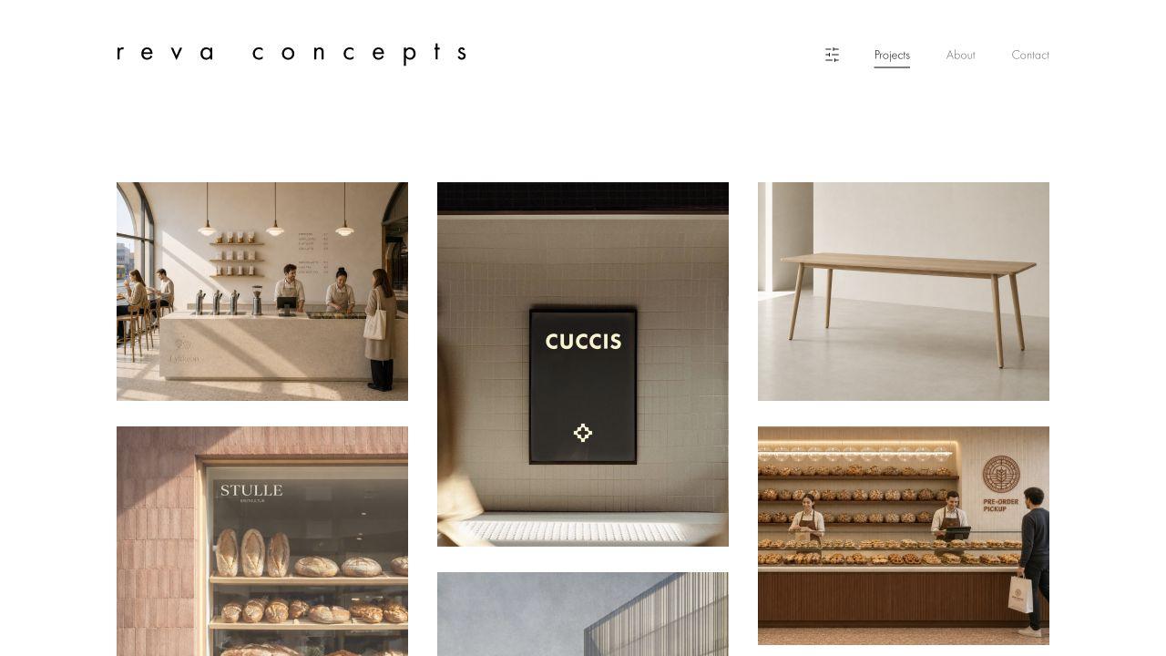 Screenshot der Website reva concepts
